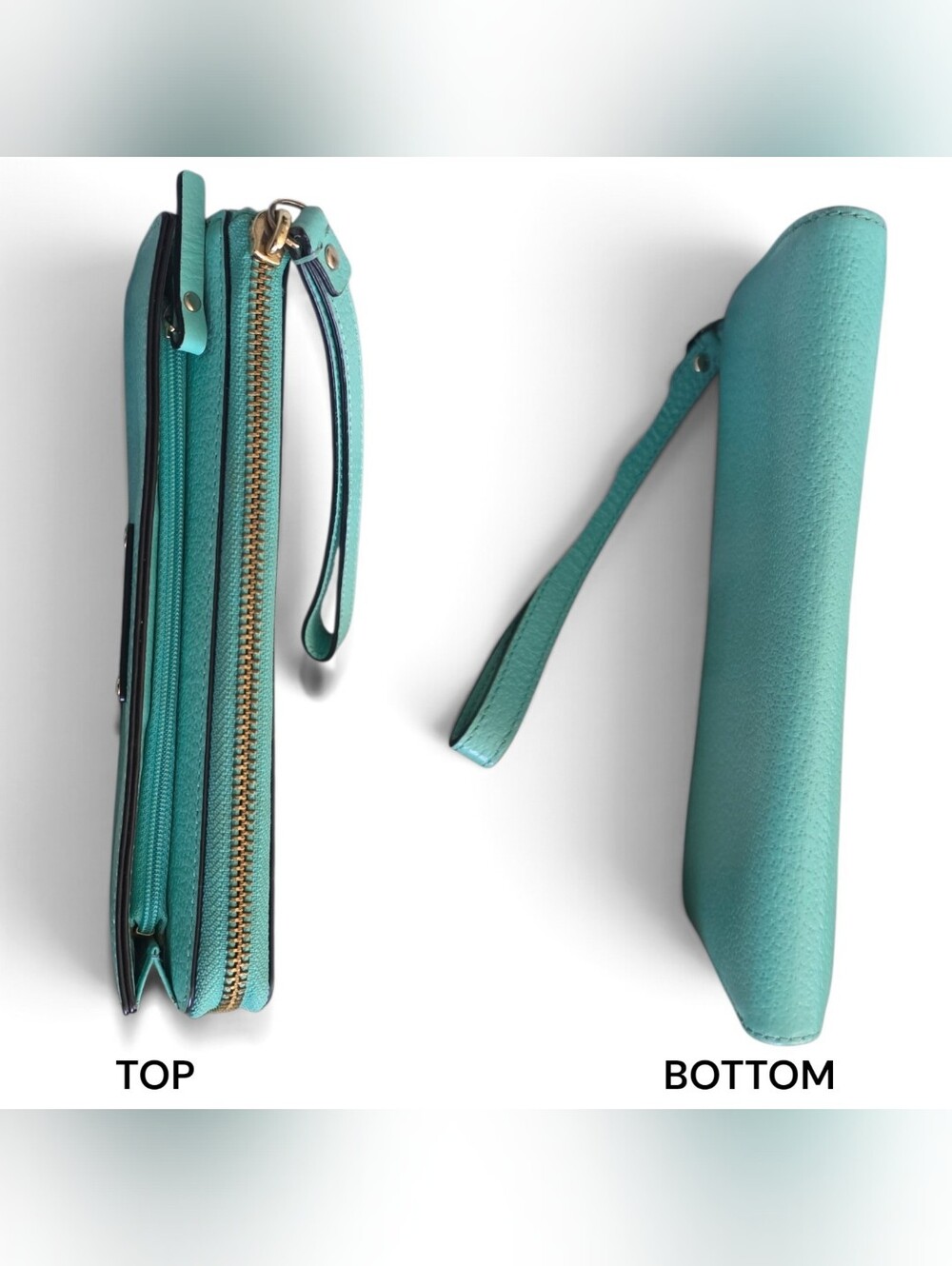 Kate Spade Wellesley Neda Continental Leather Zip-Around Wallet In Teal - Picture 3 of 5